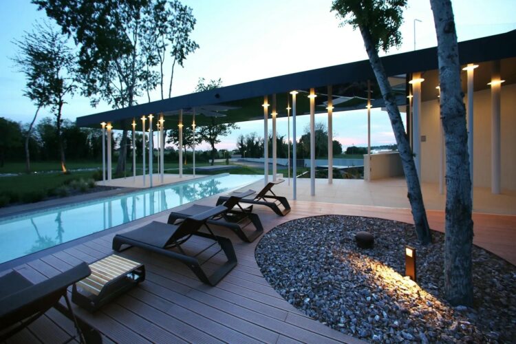 Villa Pure Novigrad Luxus Ferienhaus Istrien Am Meer Poolterrasse