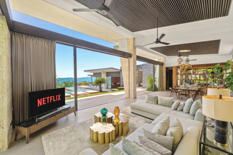 Villa Raku Luxus Ferienhaus Koh Samui Thailand Mieten Wohnzimmer