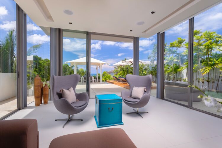 Villa Roxo Luxus Ferienhaus Phuket Am Meer Mieten Wohnbereich