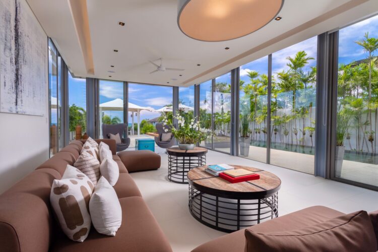 Villa Roxo Luxus Ferienhaus Phuket Am Meer Mieten Wohnzimmer