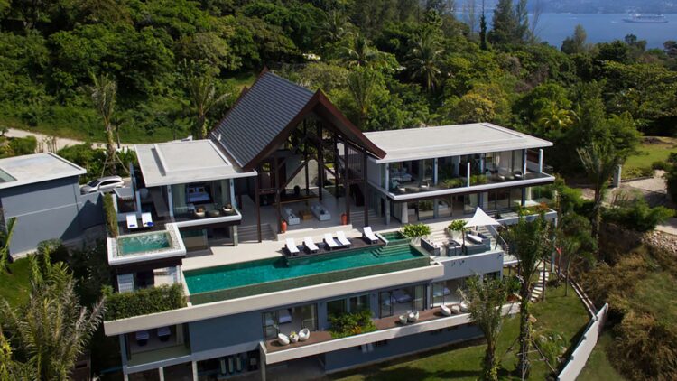 Villa Saan Luxus Ferienhaus Phuket Mit Meerblick Mieten Außenansicht