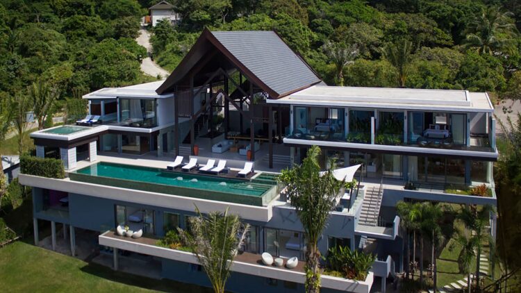 Villa Saan Luxus Ferienhaus Phuket Mit Meerblick Mieten Frontansicht
