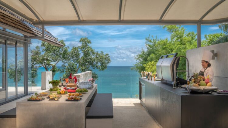 Villa Saengoosta Luxus Ferienhaus Phuket Thailand Mit Pool Mieten Außenküche