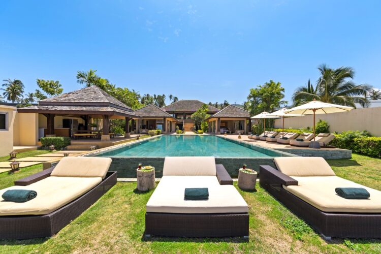Villa Sai Tai Luxus Ferienhaus Koh Samui Am Strand Mieten Außenansicht