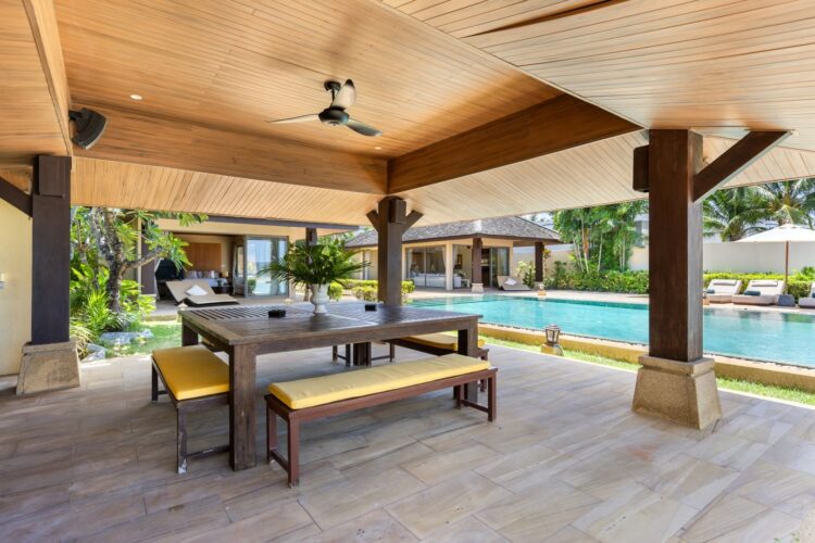 Villa Sai Tai Luxus Ferienvilla Koh Samui Am Strand Mieten Alfresco Essbereich