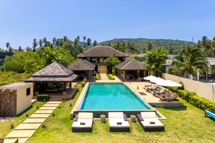 Villa Sai Tai Luxus Ferienvilla Koh Samui Am Strand Mieten Außenansicht
