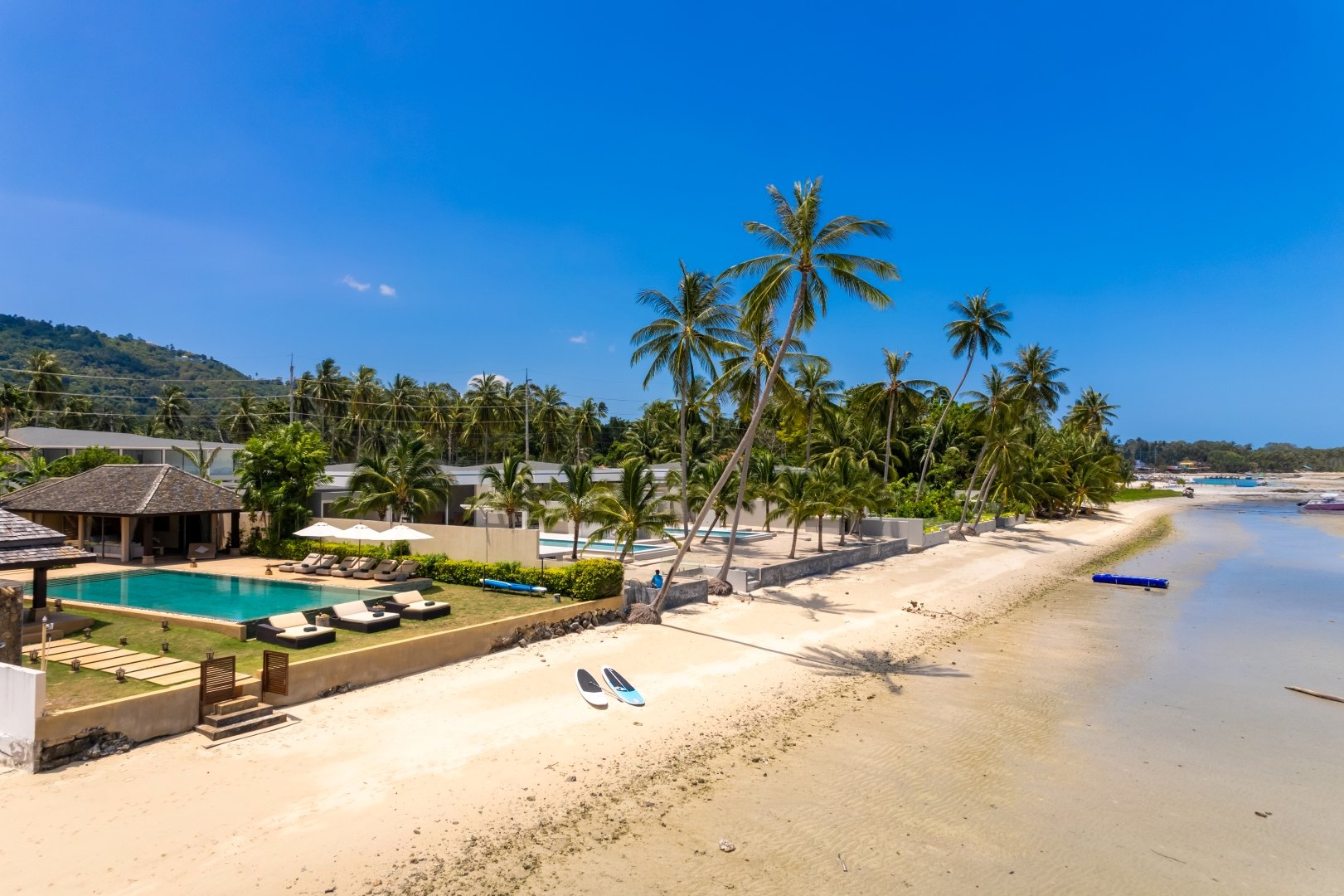 Villa Sai Tai Luxus Ferienvilla Koh Samui Am Strand Mieten Strand