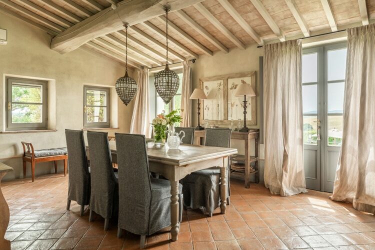 Villa San Casciano Luxus Ferienhaus Toskana Mieten Essen