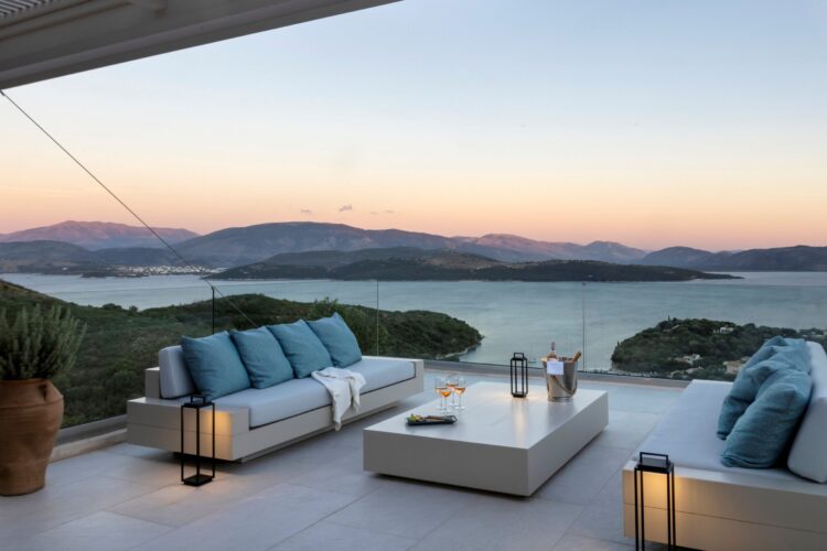 Villa San Stefano Luxus Ferienhaus Korfu Mieten Sunset
