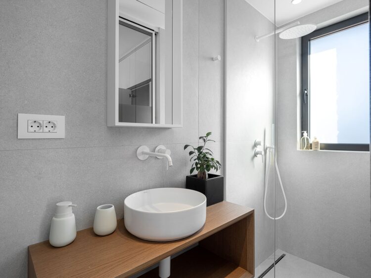 Villa Sea View Chania Luxus Ferienhaus Kreta Mieten Badezimmer