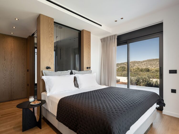 Villa Sea View Chania Luxus Ferienhaus Kreta Mieten Bett