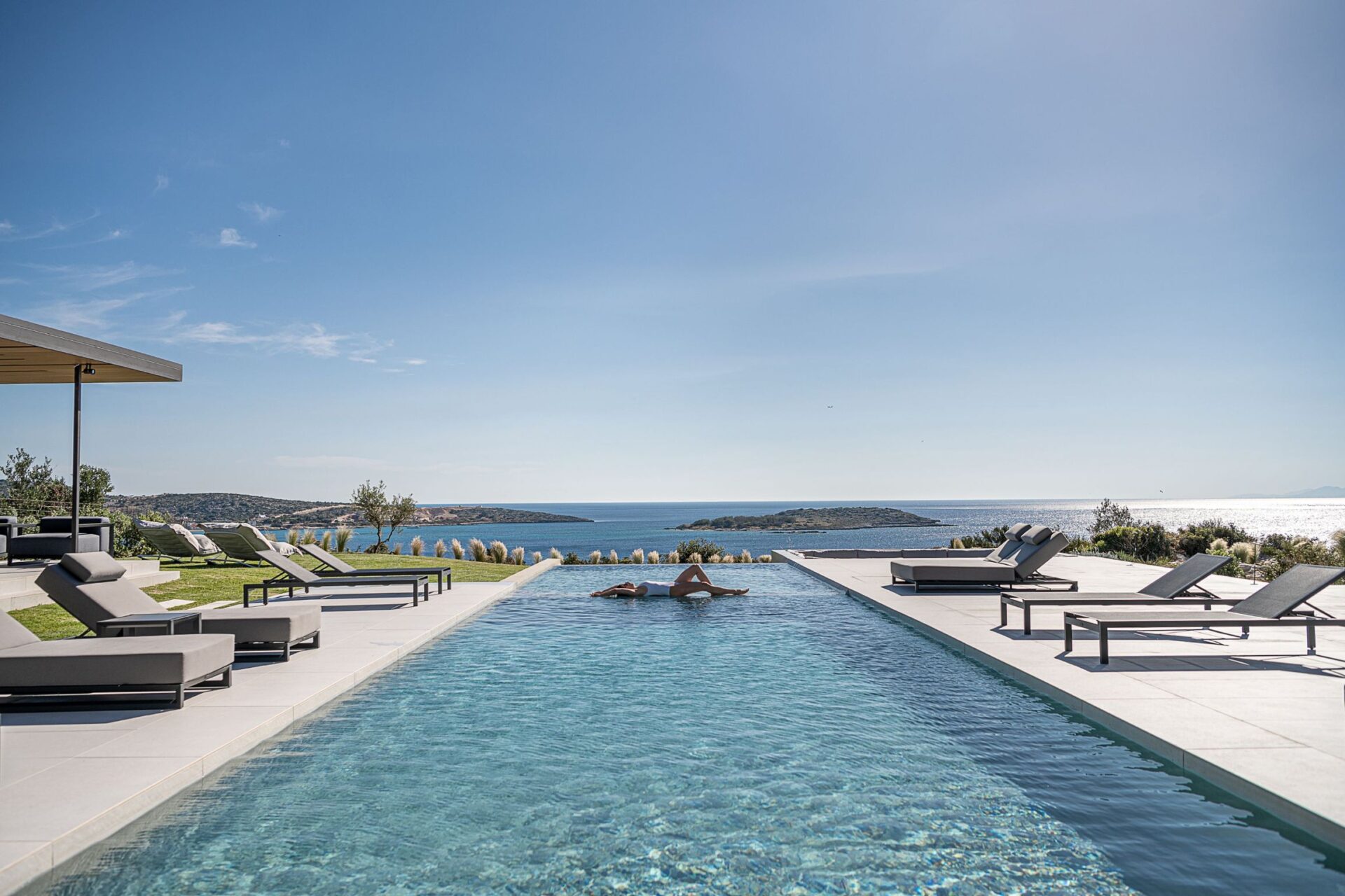 Villa Sea View Chania Luxus Ferienhaus Kreta Mieten Pool