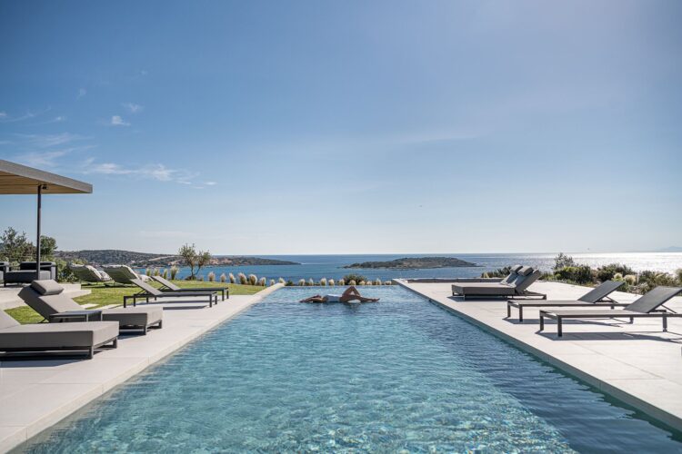 Villa Sea View Chania Luxus Ferienhaus Kreta Mieten Pool