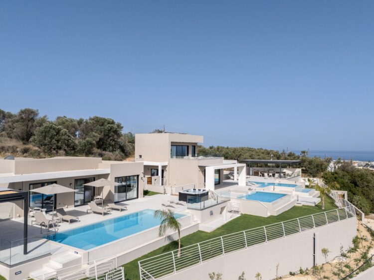 Villa Sense Oasis Luxus Ferienvilla Kreta Mit Pool Mieten Außenansicht