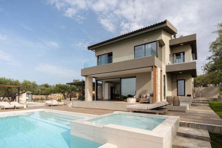 Villa Stavros Luxus Ferienhaus Kreta Chania Mieten Außenansicht