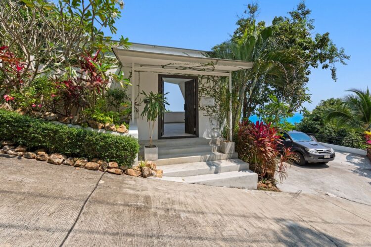 Villa Suan Kachamudee Luxus Ferienhaus Koh Samui Mieten Eingang