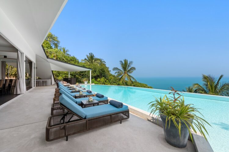 Villa Suan Kachamudee Luxus Ferienhaus Koh Samui Mieten Liegen