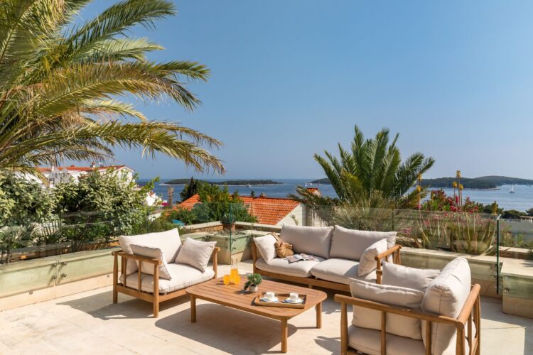 Villa Sunca Hvar Luxuriöses Ferienhaus Insel Hvar Kroatien Mieten Lounge