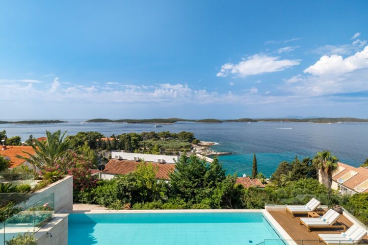 Villa Sunca Hvar Luxus Ferienvilla Insel Hvar Kroatien Mieten Meerblick