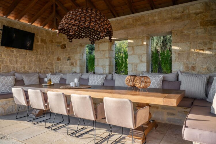Villa Sunlight Luxus Ferienvilla Kreta Mieten Alfresco Dining