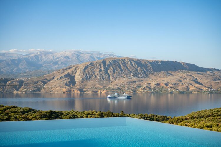 Villa Sunlight Luxus Ferienvilla Kreta Mieten Blick