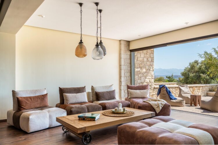 Villa Sunlight Luxus Ferienvilla Kreta Mieten Couch