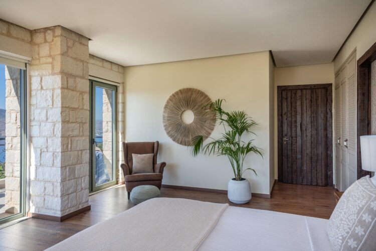 Villa Sunlight Luxus Ferienvilla Kreta Mieten Doppelbett