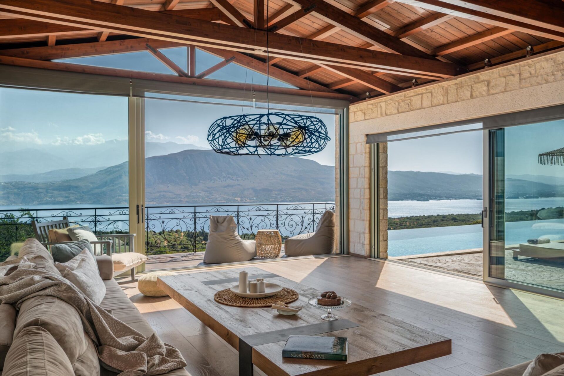 Villa Sunlight Luxus Ferienvilla Kreta Mieten Lounge