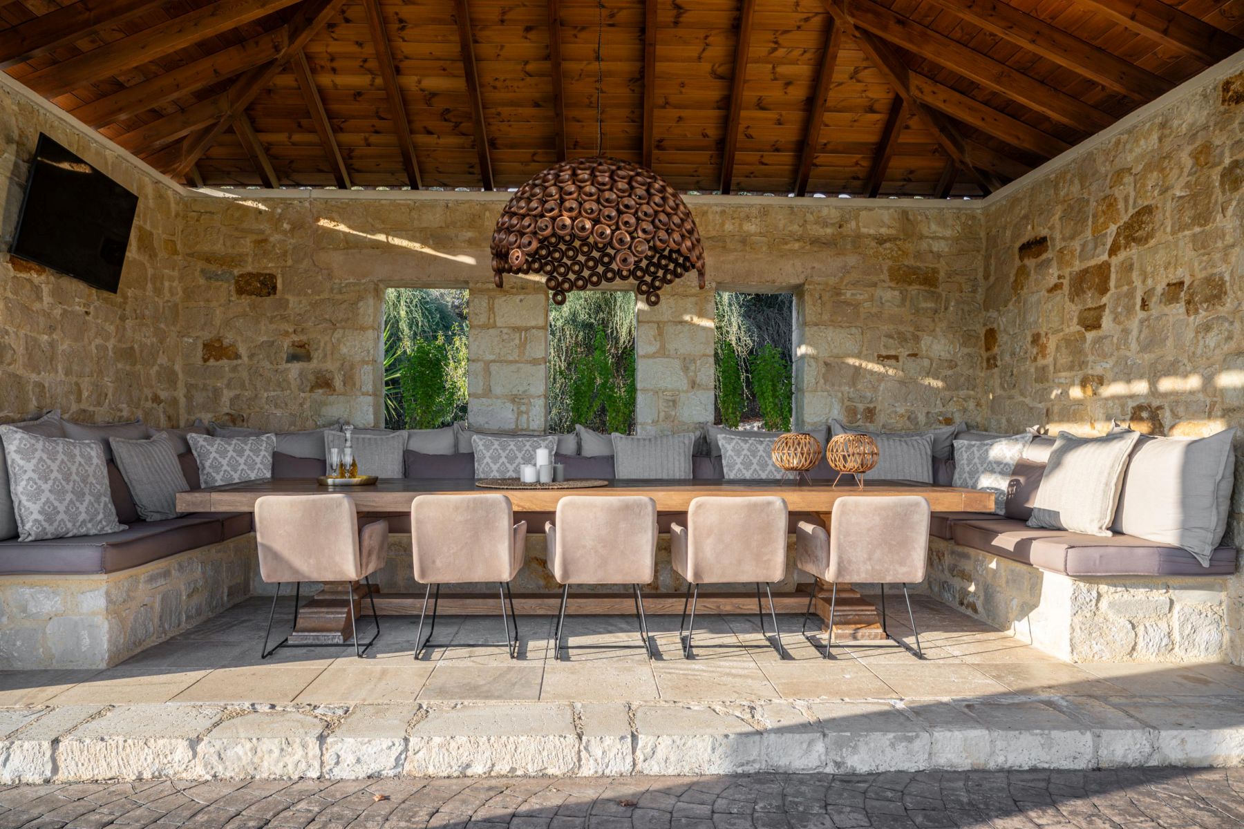 Villa Sunlight Luxus Ferienvilla Kreta Mieten Loungebereich