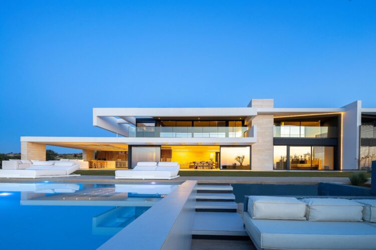 Villa Sunset Gaze Luxus Ferienhaus Kreta Mieten Abendstimmung