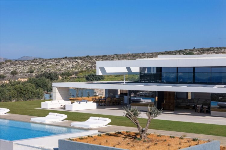 Villa Sunset Gaze Luxus Ferienhaus Kreta Mieten Front