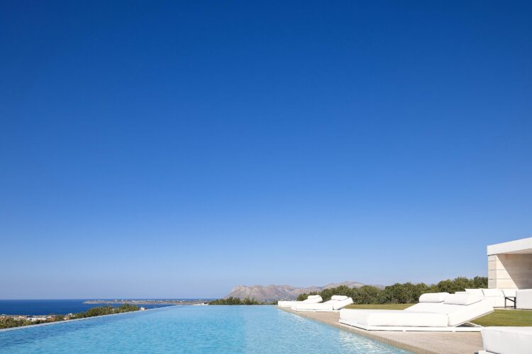 Villa Sunset Gaze Luxus Ferienhaus Kreta Mieten Poolbereich