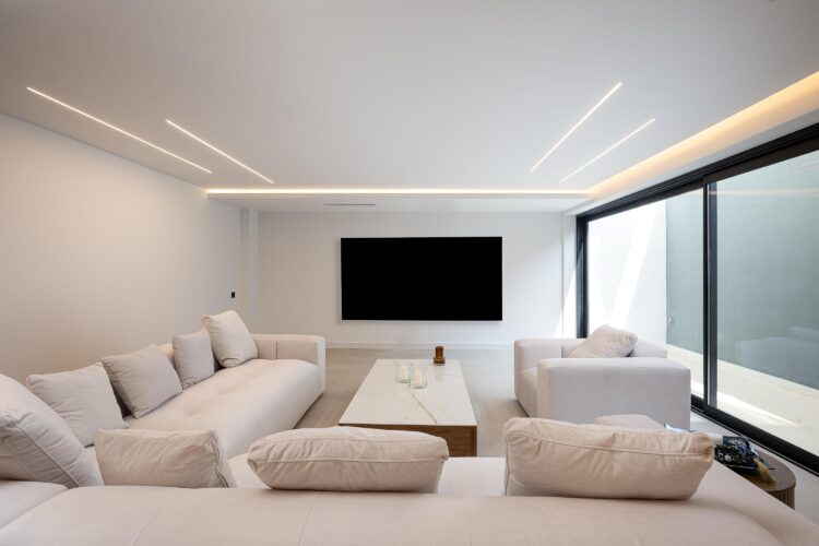 Villa Sunset Gaze Luxus Ferienhaus Kreta Mieten Tv Lounge