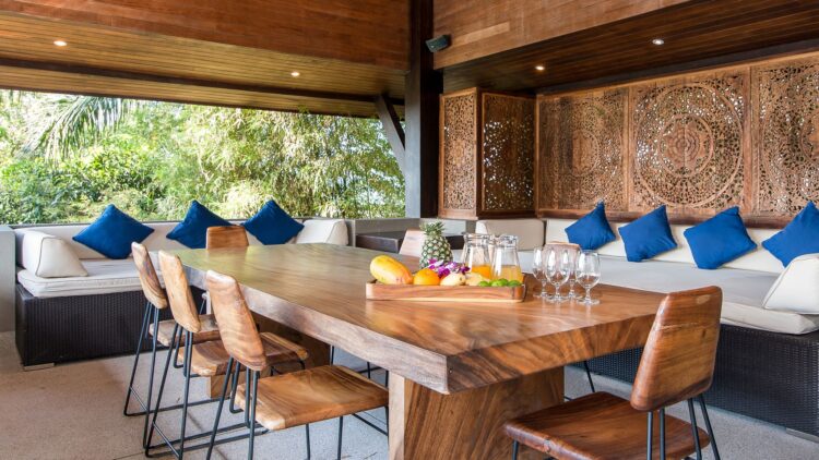 Villa Suralai Luxus Ferienhaus Koh Samui Mit Pool Mieten Alfresco Essbereich