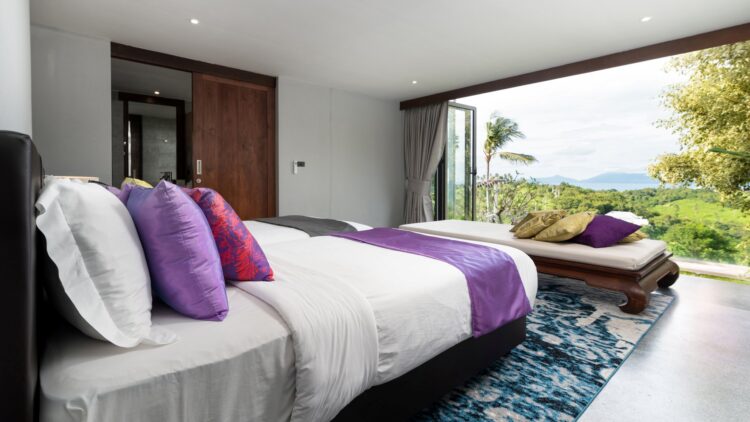 Villa Suralai Luxus Ferienhaus Koh Samui Mit Pool Mieten Doppelbett