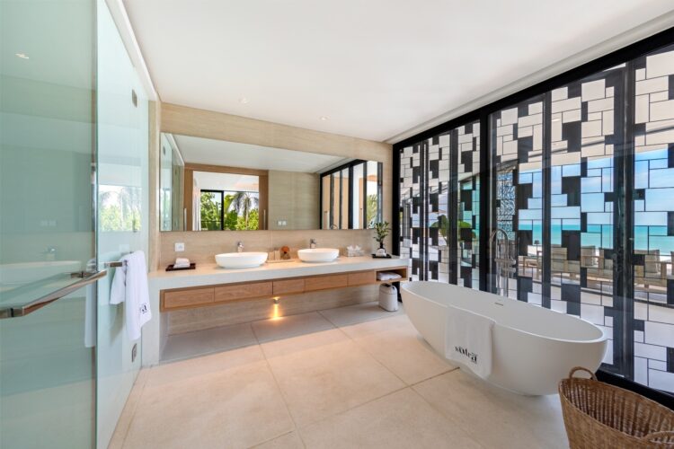 Villa Sutra Luxus Ferienhaus Koh Samui Mit Pool Mieten Badewanne