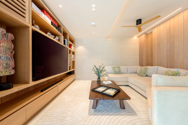 Villa Sutra Luxus Ferienhaus Koh Samui Mit Pool Mieten Tv Room