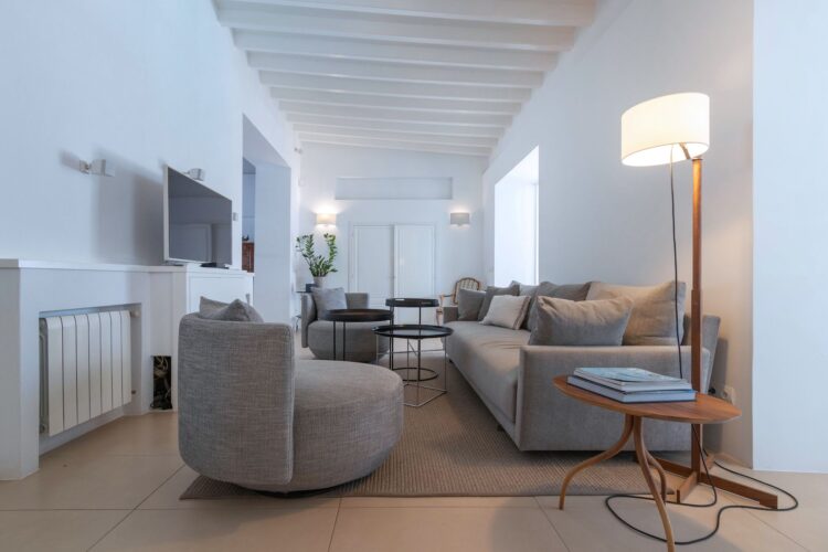 Villa Talamanca Luxus Ferienhaus Ibiza Mieten Wohnzimmer