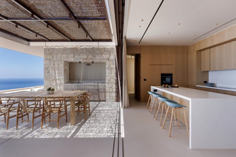 Villa Terra Luxus Ferienhaus Kreta Mit Pool Mieten Alfresco Essbereich
