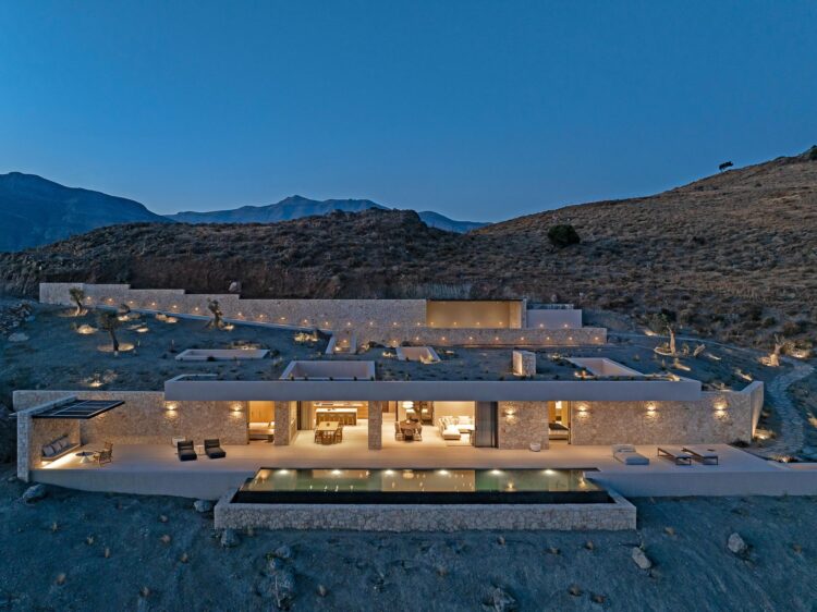 Villa Terra Luxus Ferienhaus Kreta Mit Pool Mieten Außenansicht