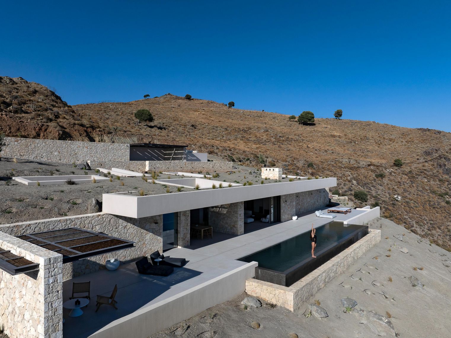 Villa Terra Luxus Ferienvilla Kreta Mit Pool Mieten Außenansicht
