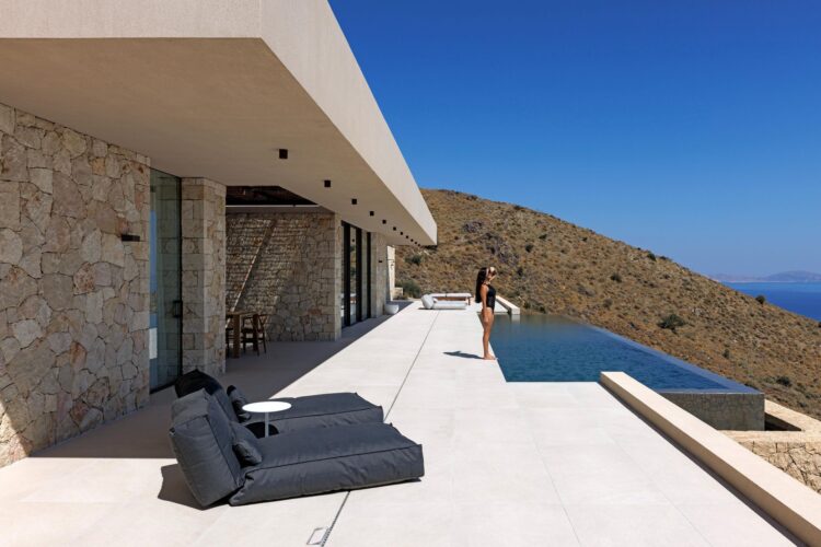 Villa Terra Luxus Ferienvilla Kreta Mit Pool Mieten Poolterrasse
