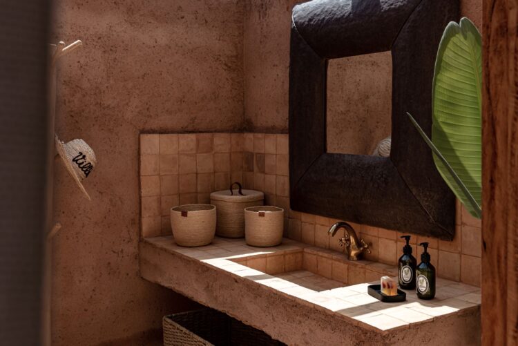 Villa Terre Au Ciel Luxus Ferienhaus Marrakesch Mieten Außenbad