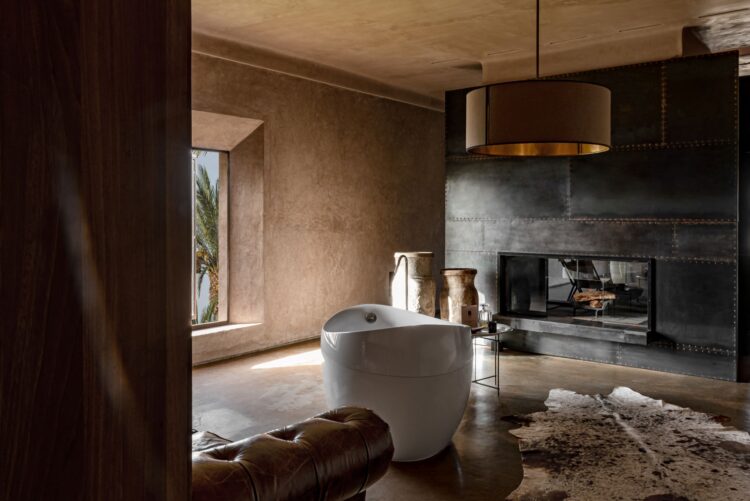 Villa Terre Au Ciel Luxus Ferienhaus Marrakesch Mieten Badewanne