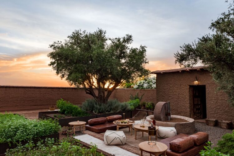 Villa Terre Au Ciel Luxus Ferienhaus Marrakesch Mieten Lounge Area