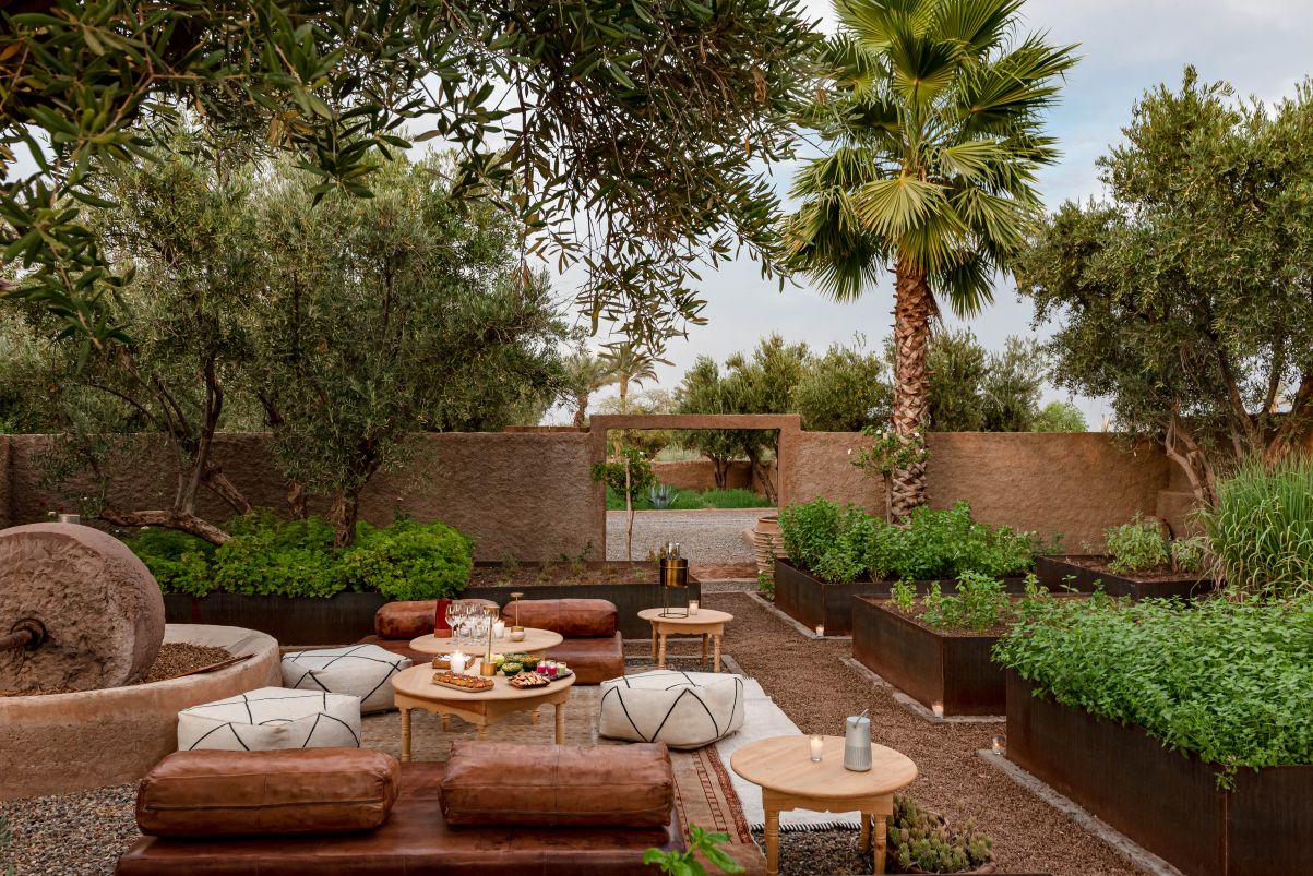 Villa Terre Au Ciel Luxus Ferienhaus Marrakesch Mieten Lounge