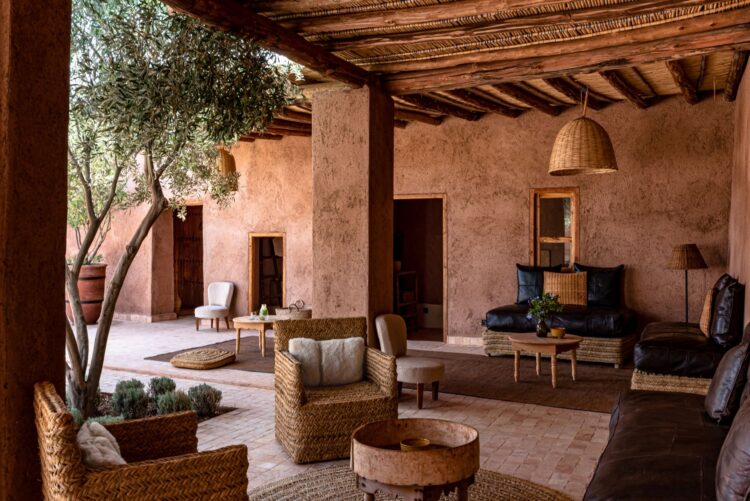 Villa Terre Au Ciel Luxus Ferienhaus Marrakesch Mieten Outdoor Lounge