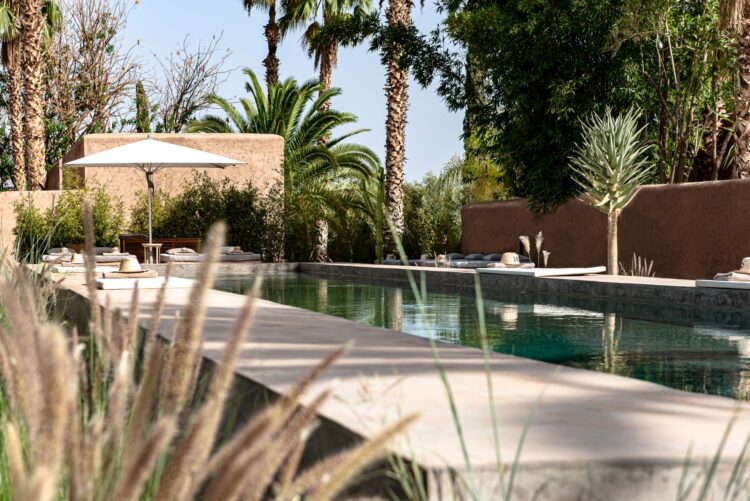 Villa Terre Au Ciel Luxus Ferienhaus Marrakesch Mieten Pool Area