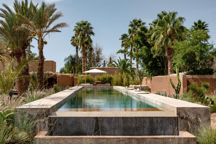 Villa Terre Au Ciel Luxus Ferienhaus Marrakesch Mieten Poolterrasse