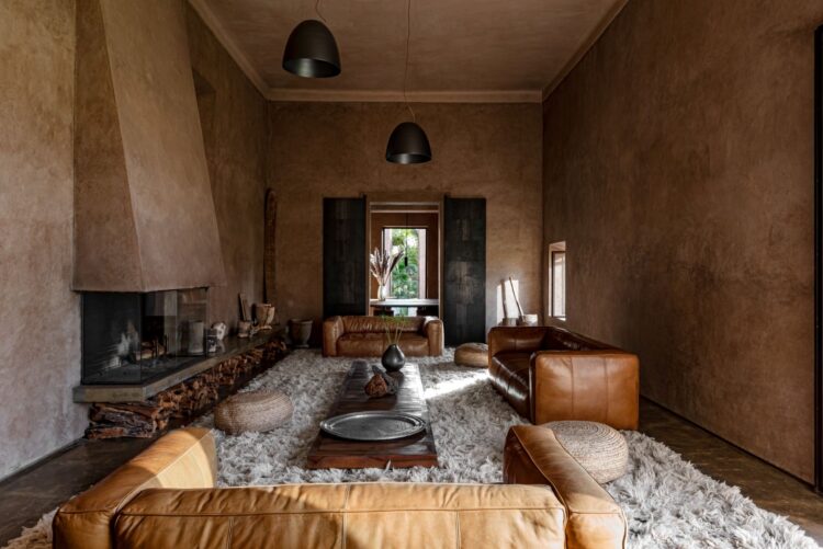 Villa Terre Au Ciel Luxus Ferienhaus Marrakesch Mieten Wohnzimmer